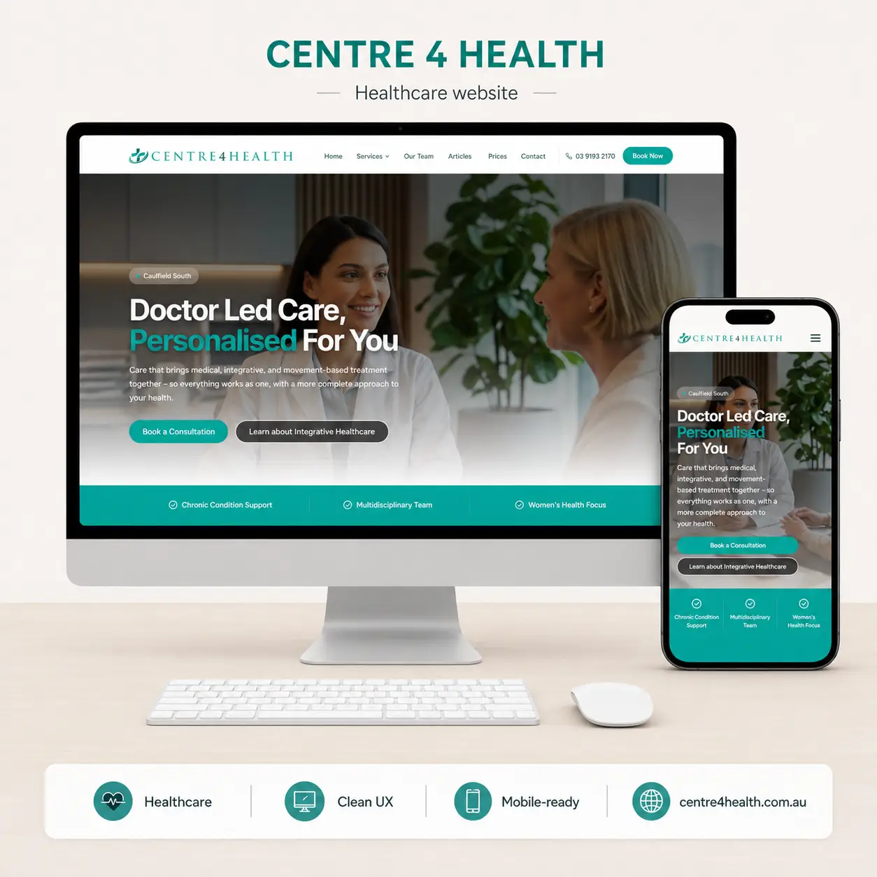 Centre 4 Health website project