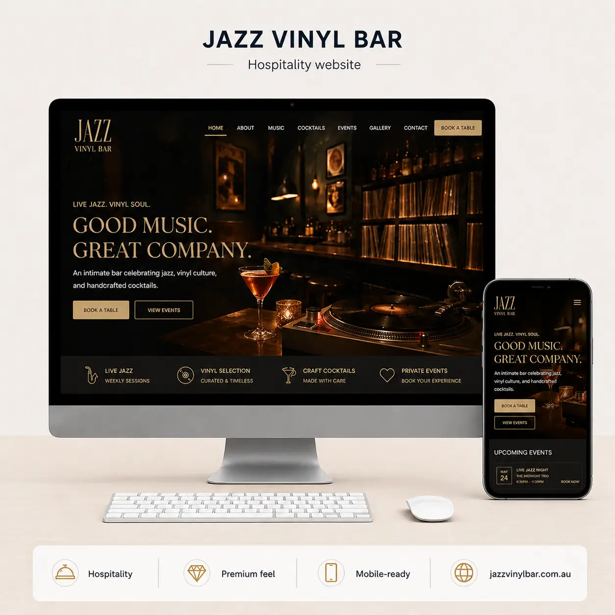 Jazz Vinyl Bar website project